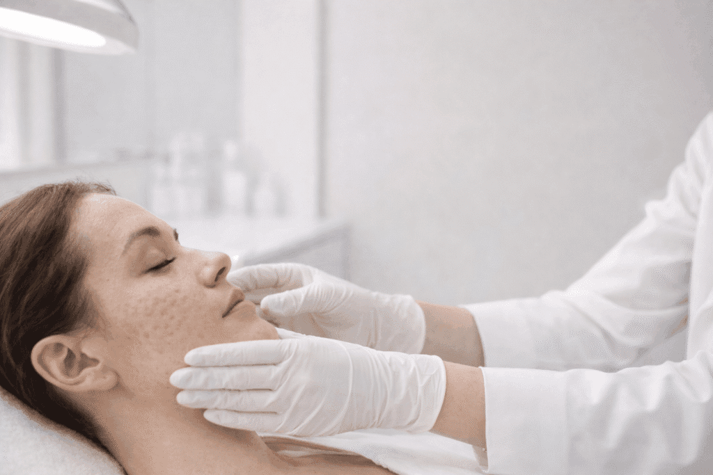 Dra. Alexandra Carreras evaluando cicatrices de acné para protocolo personalizado en ALUMED