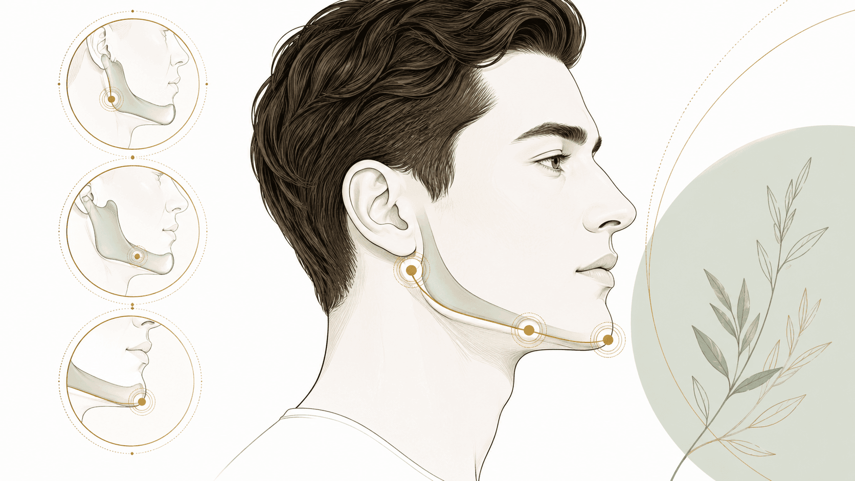Anatomía del marcaje mandibular: arco, ángulo gonial y mentón