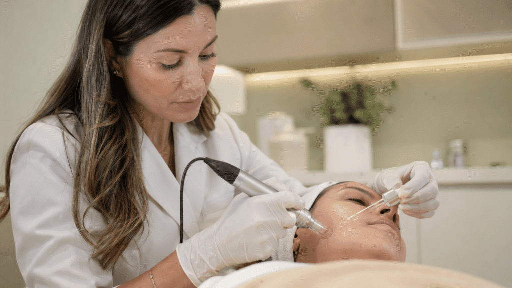 Microneedling médico con exosomas para regeneración dérmica en ALUMED