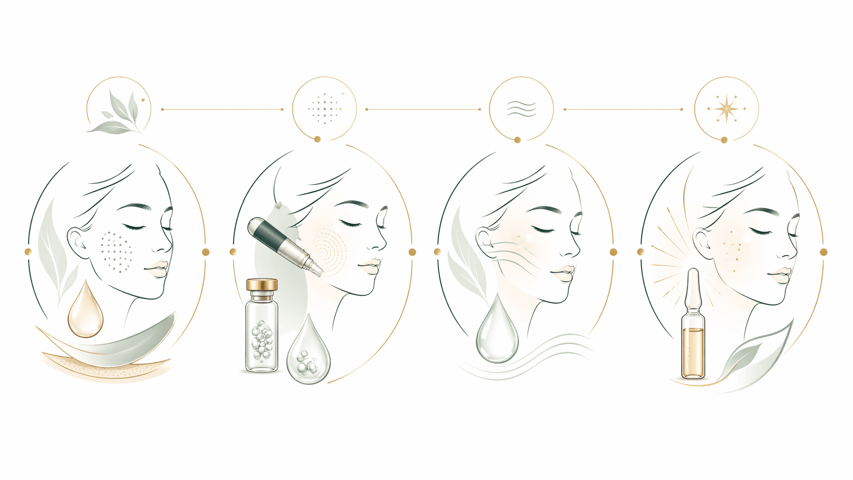 Cuatro fases del Protocolo Alumed Glow para luminosidad facial