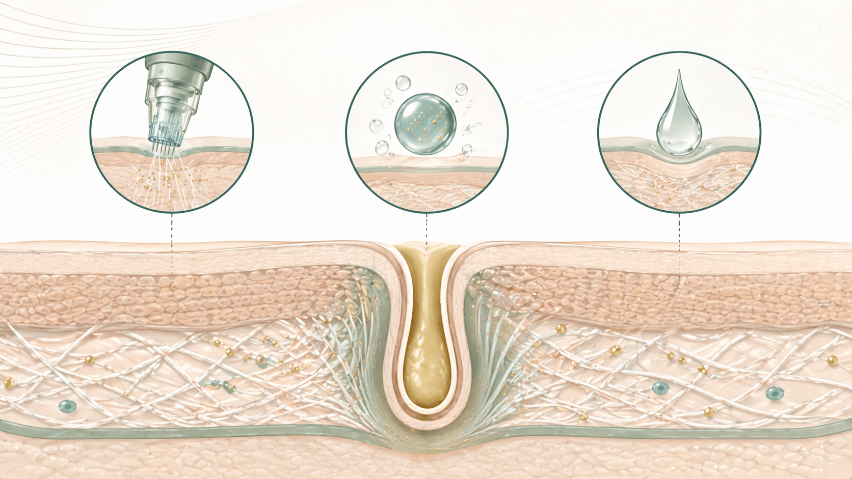 Zonas de tratamiento: poros alta, zona del brasier y poros baja