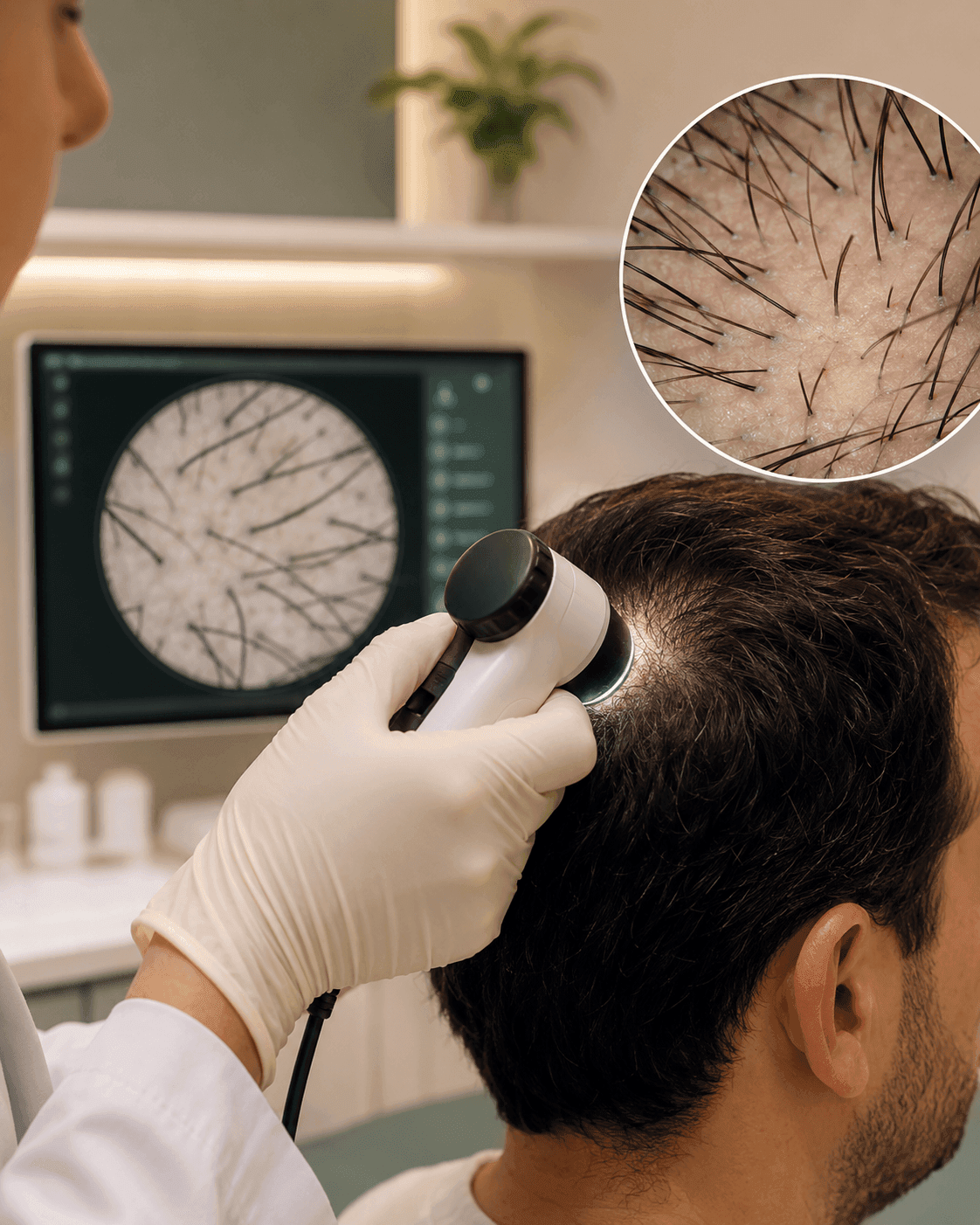 Tricoscopía digital para evaluar miniaturización pilar en alopecia androgénica masculina
