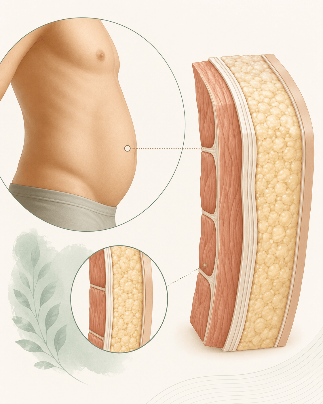 Anatomía de la grasa abdominal sobre musculatura subyacente: por qué la lipólisis láser revela el músculo