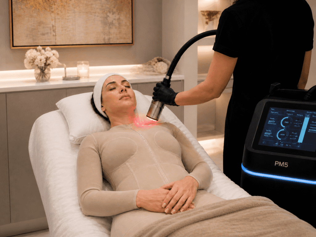 Fotobiomodulación con láser PM5 sobre zona quirúrgica post-liposucción